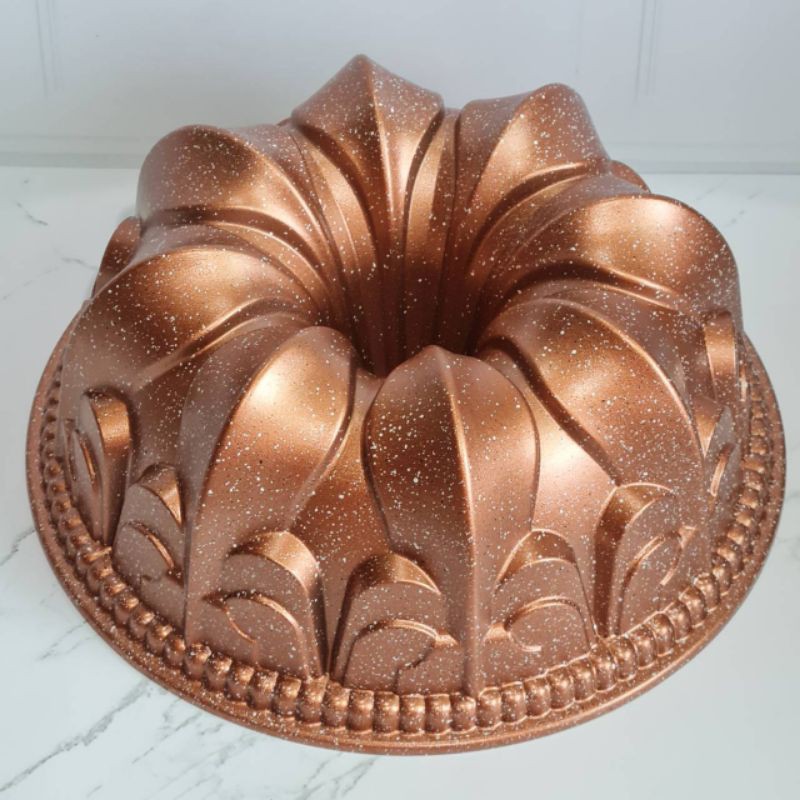 Lily Fleur d lis Marble Bake Pan / loyang marmer cake / bundt pan