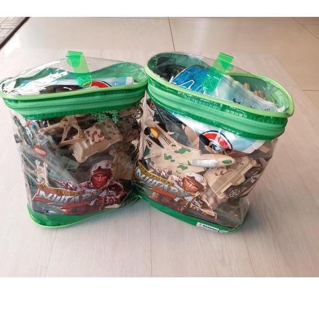 Kirim Sekarang Mainan tentara set lengkap besar soldier military bag perang army tank peta map tas r