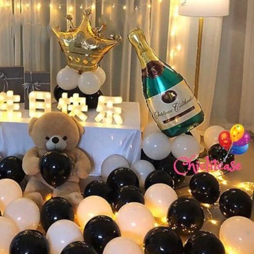 Set paket balon LED dekorasi birthday romantis ulang tahun fancy dewasa