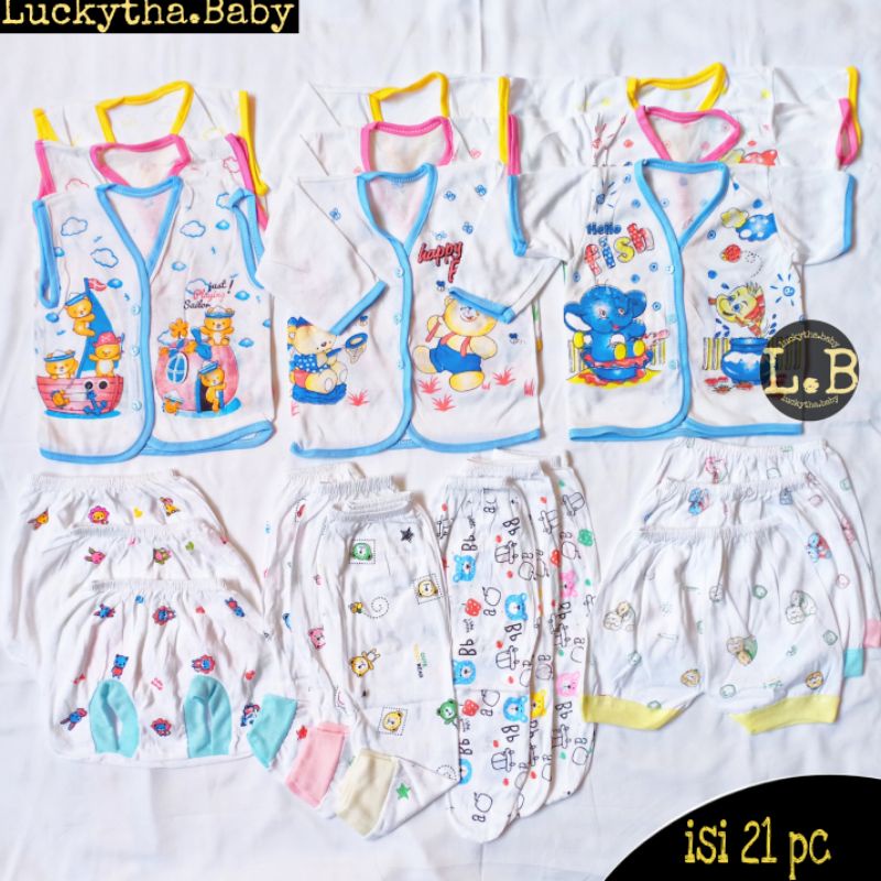 set boboko print 21pc_paket baju bayi murah berkualitas / paket baby new born