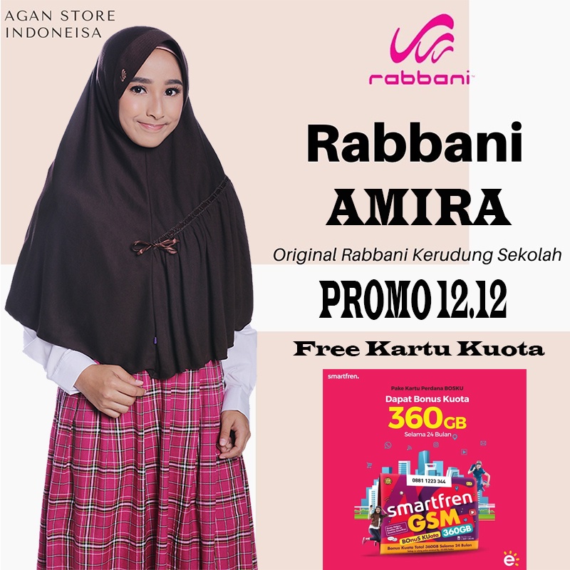Kerudung Sekolah Rabbani Asli Amira 2020 Kerudung Rabbani Ori Jilbab Instan Original-4