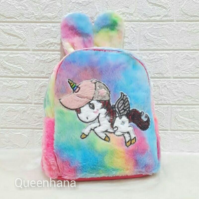 Tas Ransel Anak Tas Ransel Bulu Tas Ransel Unicorn