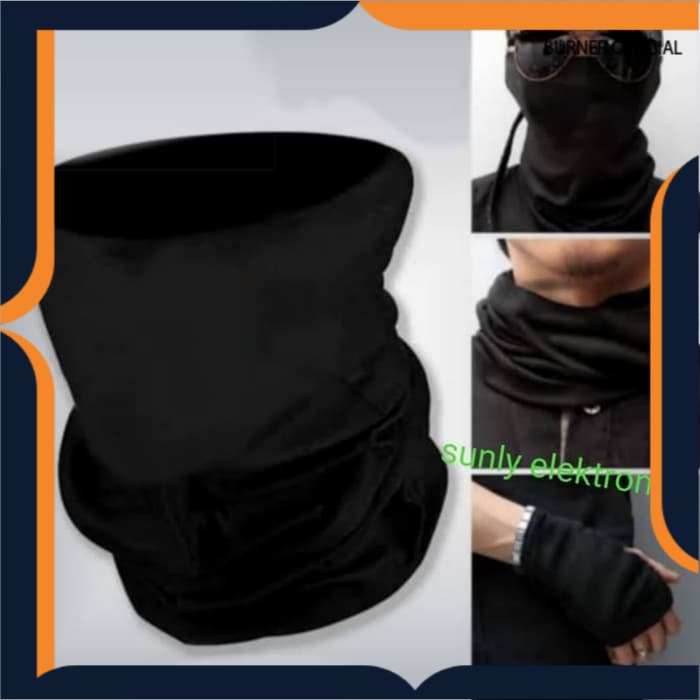 masker ojek motor HITAM POLOS masker mulut motor slayer / masker kain pria wanita