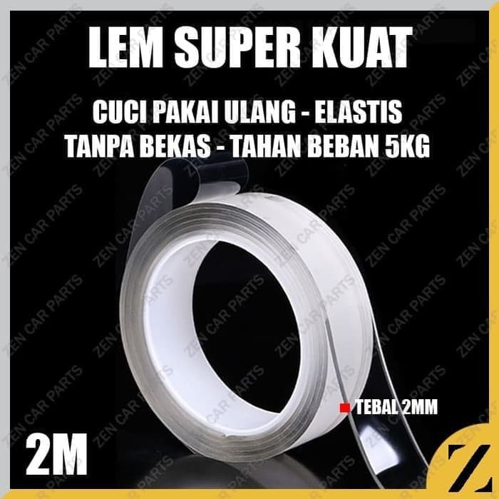 

Promo Nano magic tape transparant washable reuse ivy grip isolasi 3cm x 2m off 20%
