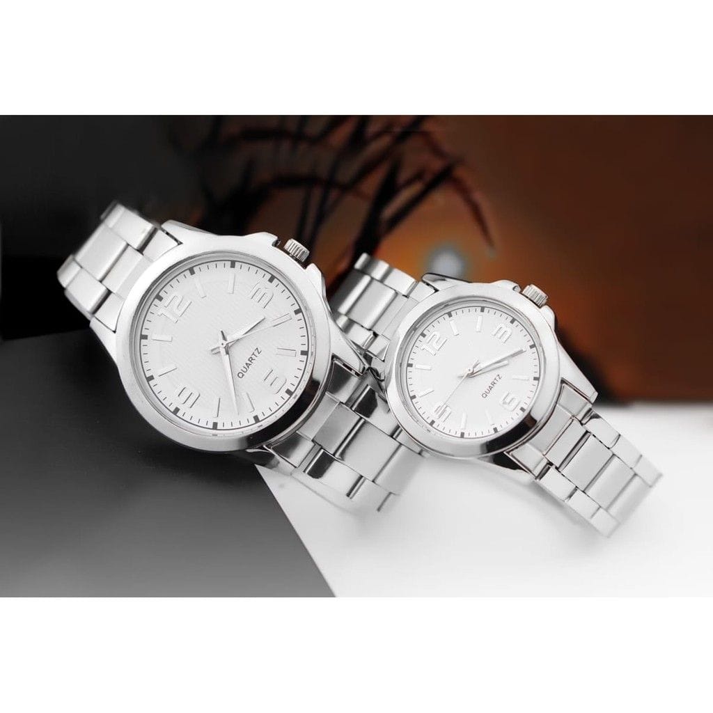 BAJ JAM TANGAN COUPLE LTP MTP MURAH RANTAI PERMIUM IMPORT GROSIR PRIA WANITA COD CS006