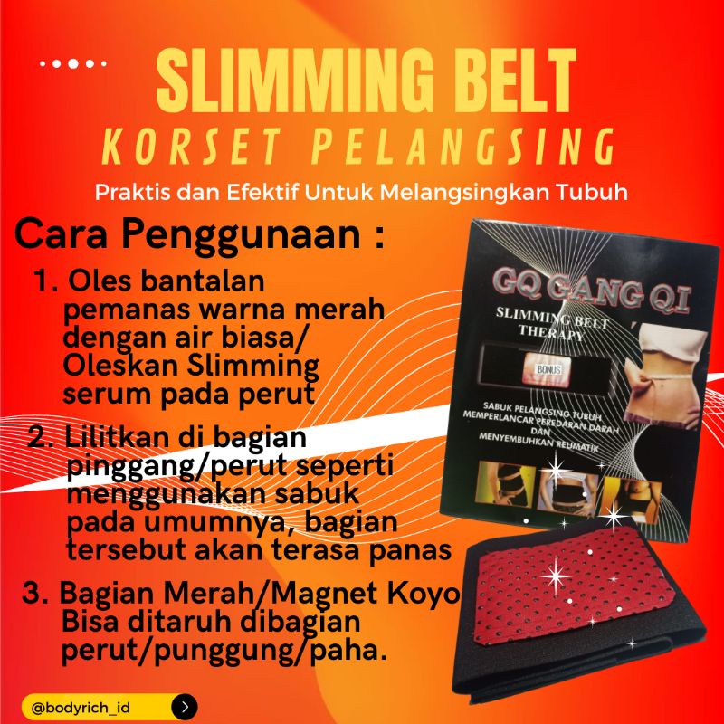 Korset Pelangsing Jumbo  Pengecil Perut  Buncit Pembakar Lemak SLIMMING BELT TERAPY GQ GANG-QI