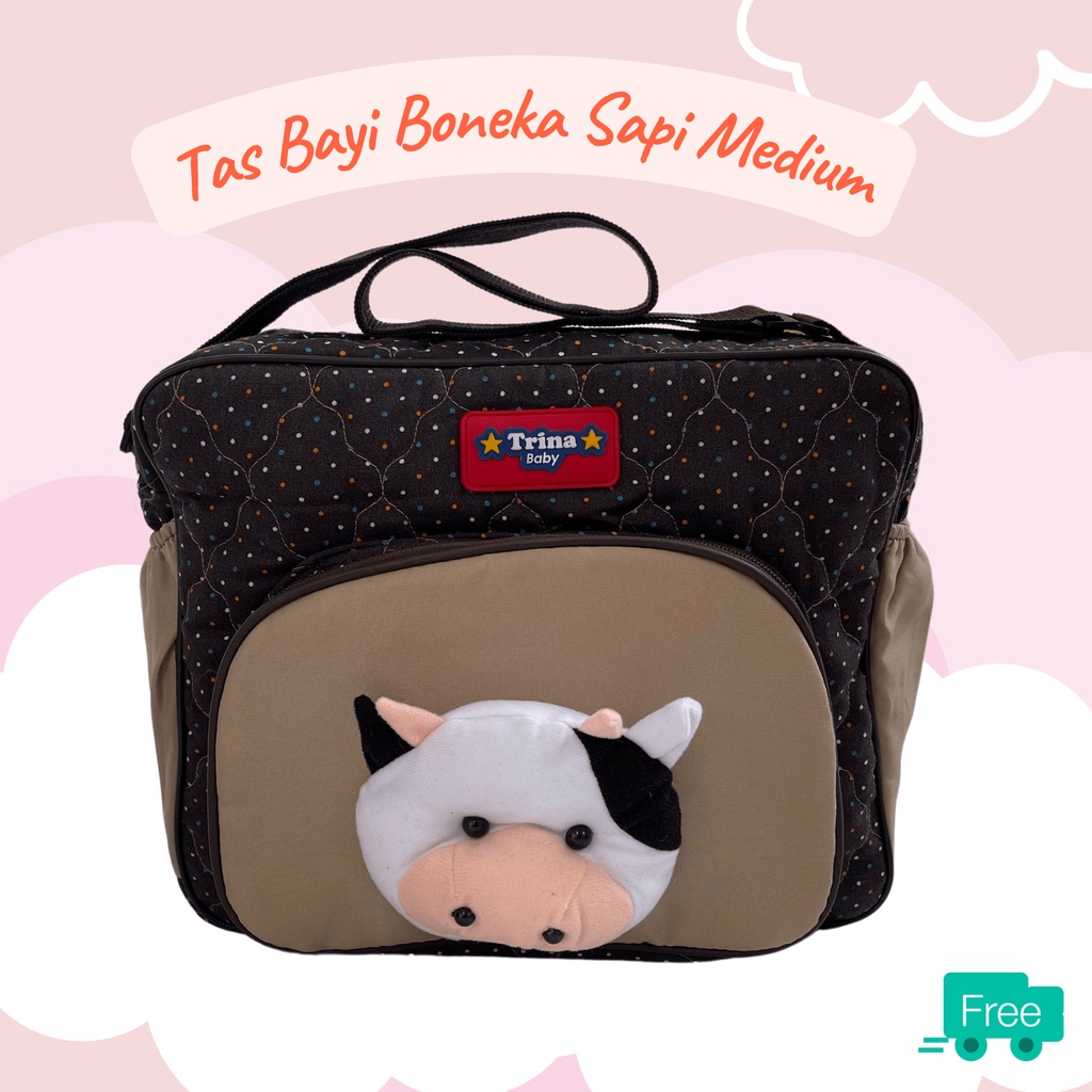 Tas Bayi Boneka Sapi Medium Terbaru/ Tas bayi lucu / tas bayi murah