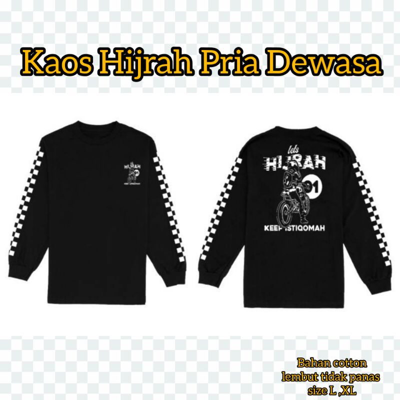 Kaos Dakwah Islami Pria / kaos hijrah tangan panjang / kaos dakwah lengan panjang/ kaos muslim pria 