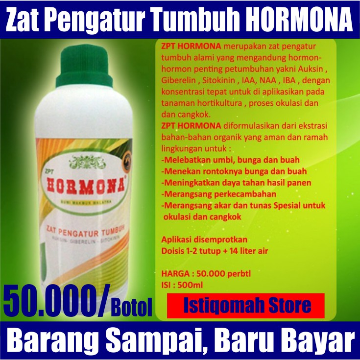 Pupuk Cair ZPT HORMONA Berkualitas - Mempercepat Pertumbuhan Buah Bunga - Melebatkan Tanaman Pohon