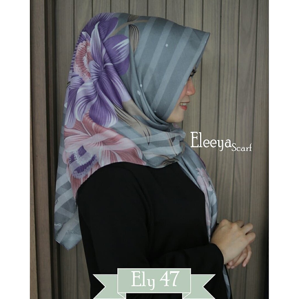 HIJAB SEGIEMPAT MOTIF ELY 47  II Eleeya Scarf