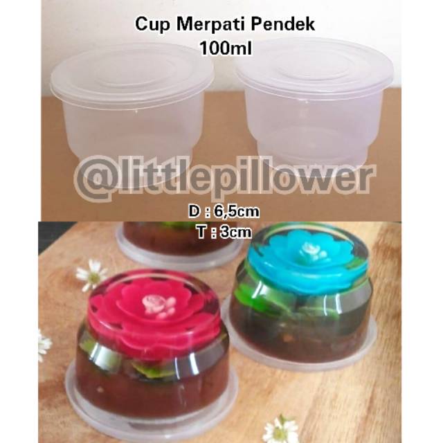 (ISI 25PCS - CUP100ML) Gelas puding/cup puding merpati pendek 100ml/cup ice cream jelly selai