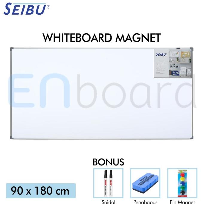 

Papan Tulis Whiteboard Gantung Magnet Single Face Seibu 90 x 180 cm