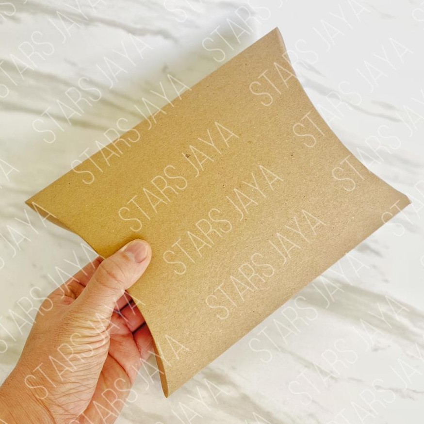 

Pillow Box kraft Aneka Ukuran