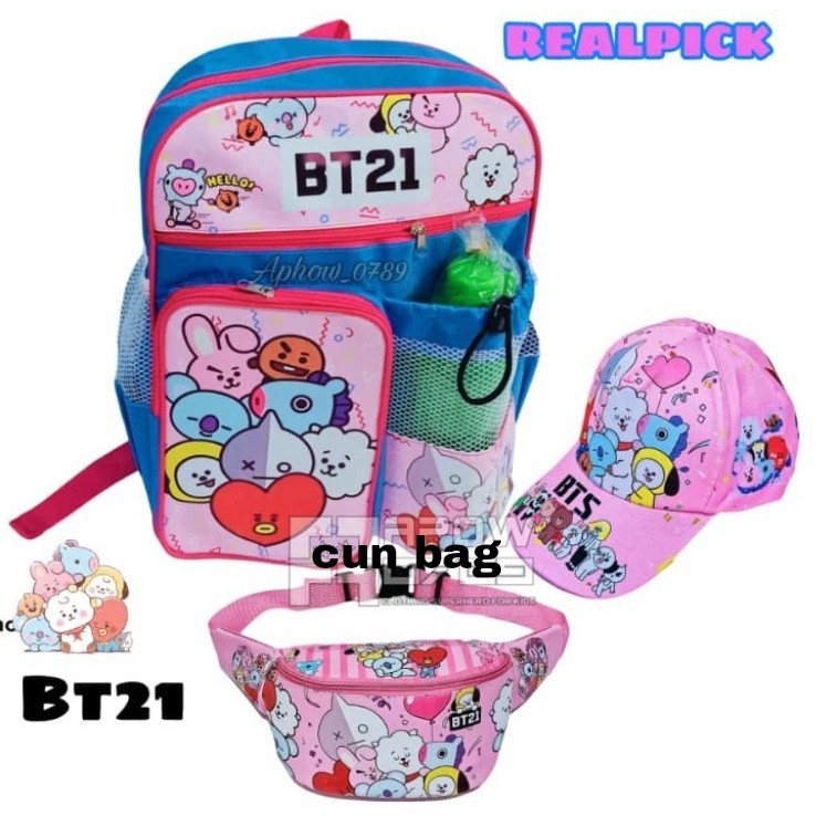 Tas Anak Perempuan Ransel Sekolah Lucu Kp0p 4 In 1 Untuk Paud TK SD