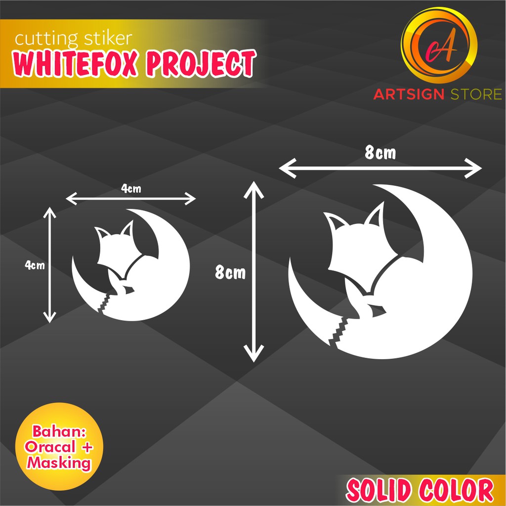 

Stiker WHITEFOXPROJECT / Sticker Whitefox Project / Cutting Stiker WHITEFOXPROJECT - MINIM ORDER 8rb