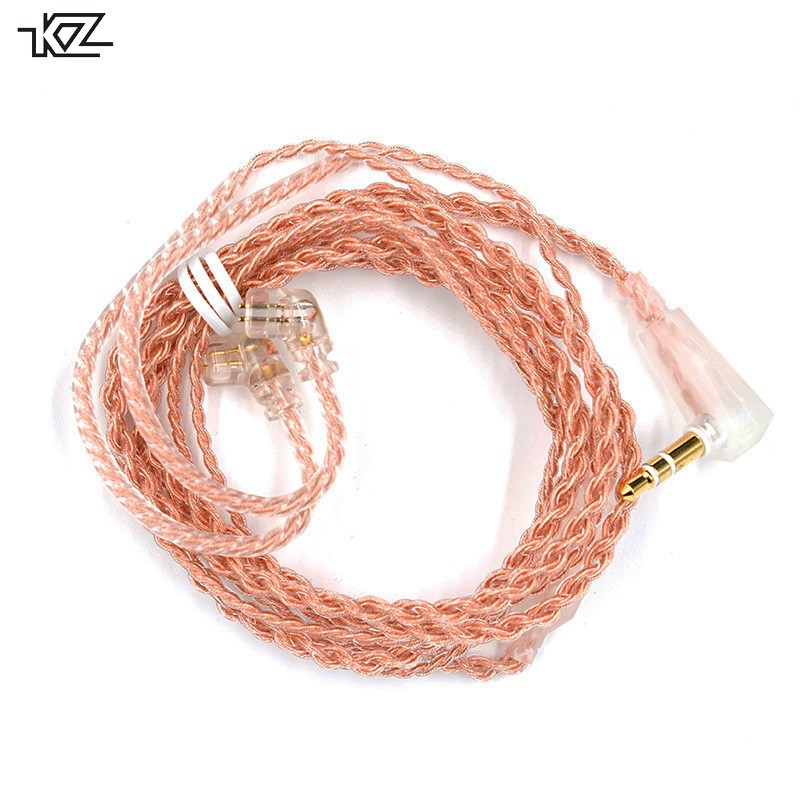Kz Oxygen Free Copper Pink Gold Ofc Cross Reel Upgrade 0 75mm Cable For Zst Zs10 As10 Ba10 Zsn Shopee Indonesia