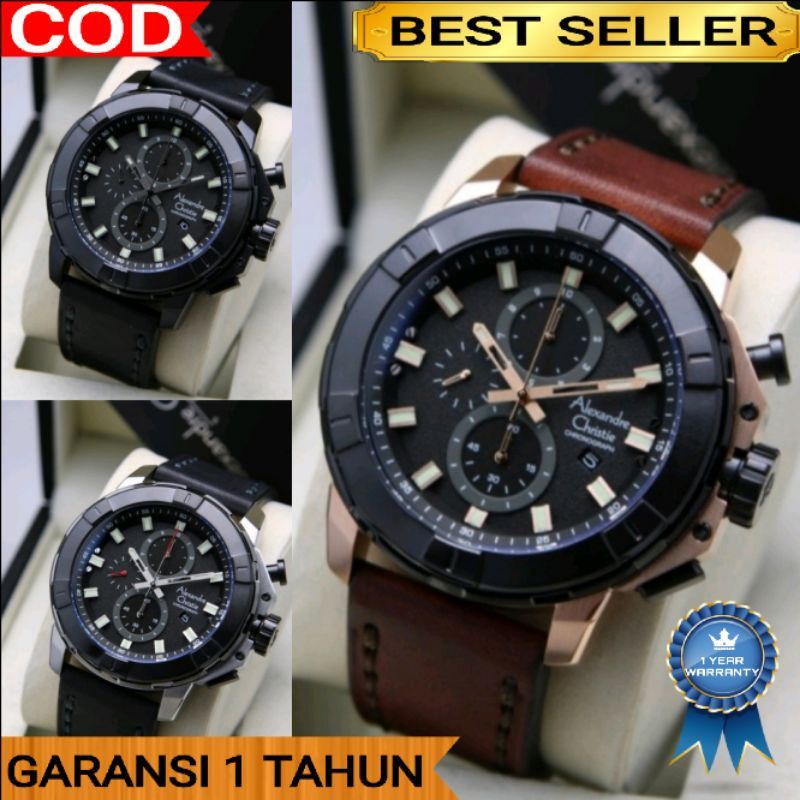 JAM TANGAN PRIA ALEXANDRE CRISTI AC 6588/AC 6588 MC ORIGINAL