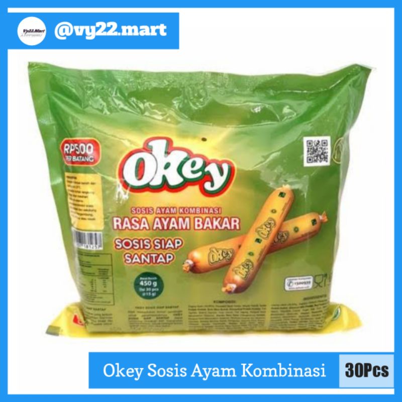 

Sosis Okey Rasa Ayam Bakar Siap Makan isi 30Pcs (Exp Mei 2025)