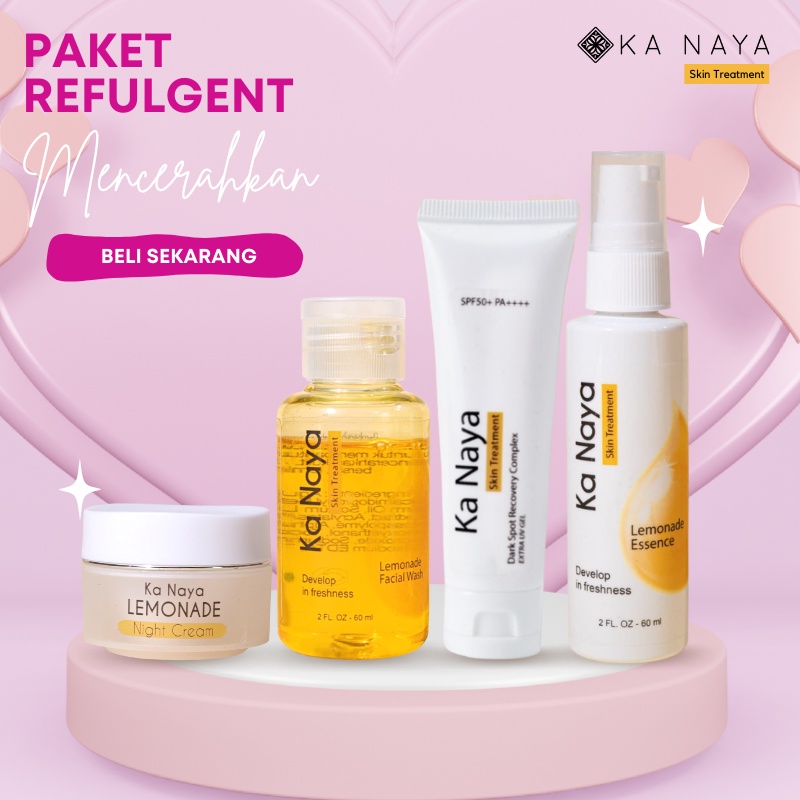 Ka Naya PAKET Skincare Refulgent - Serum Glowing - Pemutih Wajah Glowing - Skincare Glowing - Paket 