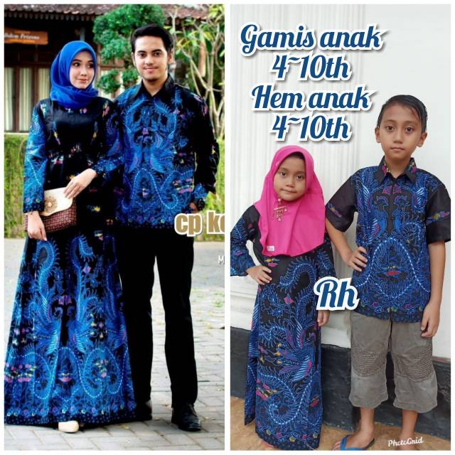 Batik Couple keluarga sania ruffle ori ndoro jowi dnt garansi murah