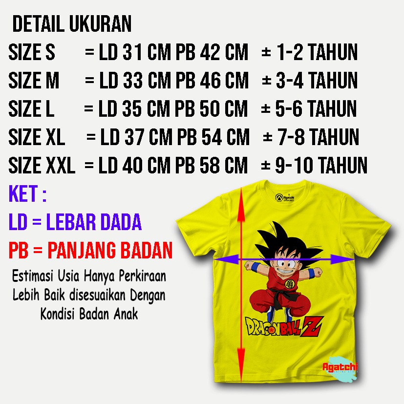 Dragon Ball Z - Son Go Ku - Anime , Baju Anak / Kaos Atasan Anak Laki Laki / Kids T Shirt