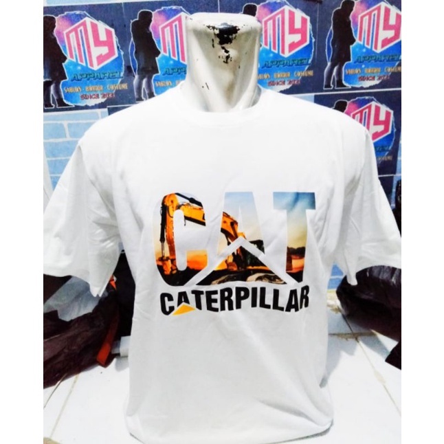 Kaos sablon cat caterpillar /kaos alat berat/alat tambang