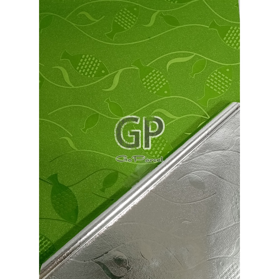 ( 3 Lembar ) PLASTIC METALLIC GLITTER - FISH - KERTAS KADO PLASTIK GLITER EXCLUSIVE EMBOS BICOLOR TEXTURE PLASTIC