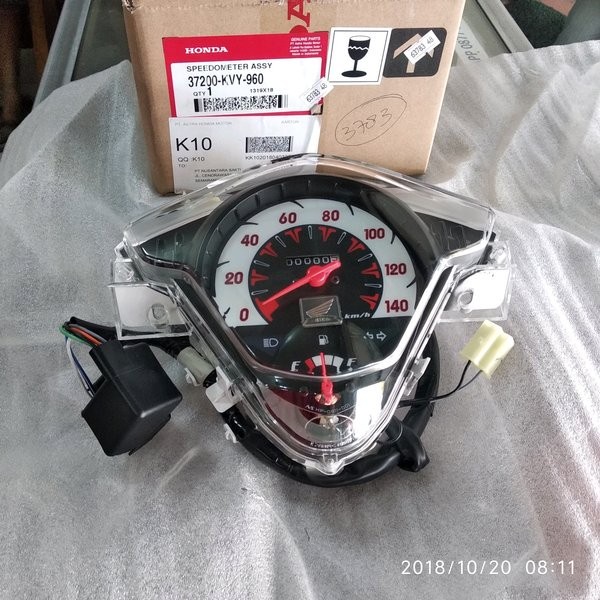 SPEEDOMETER KILOMETER KM ASSY BEAT KARBU 37200 KVY ORI AHM