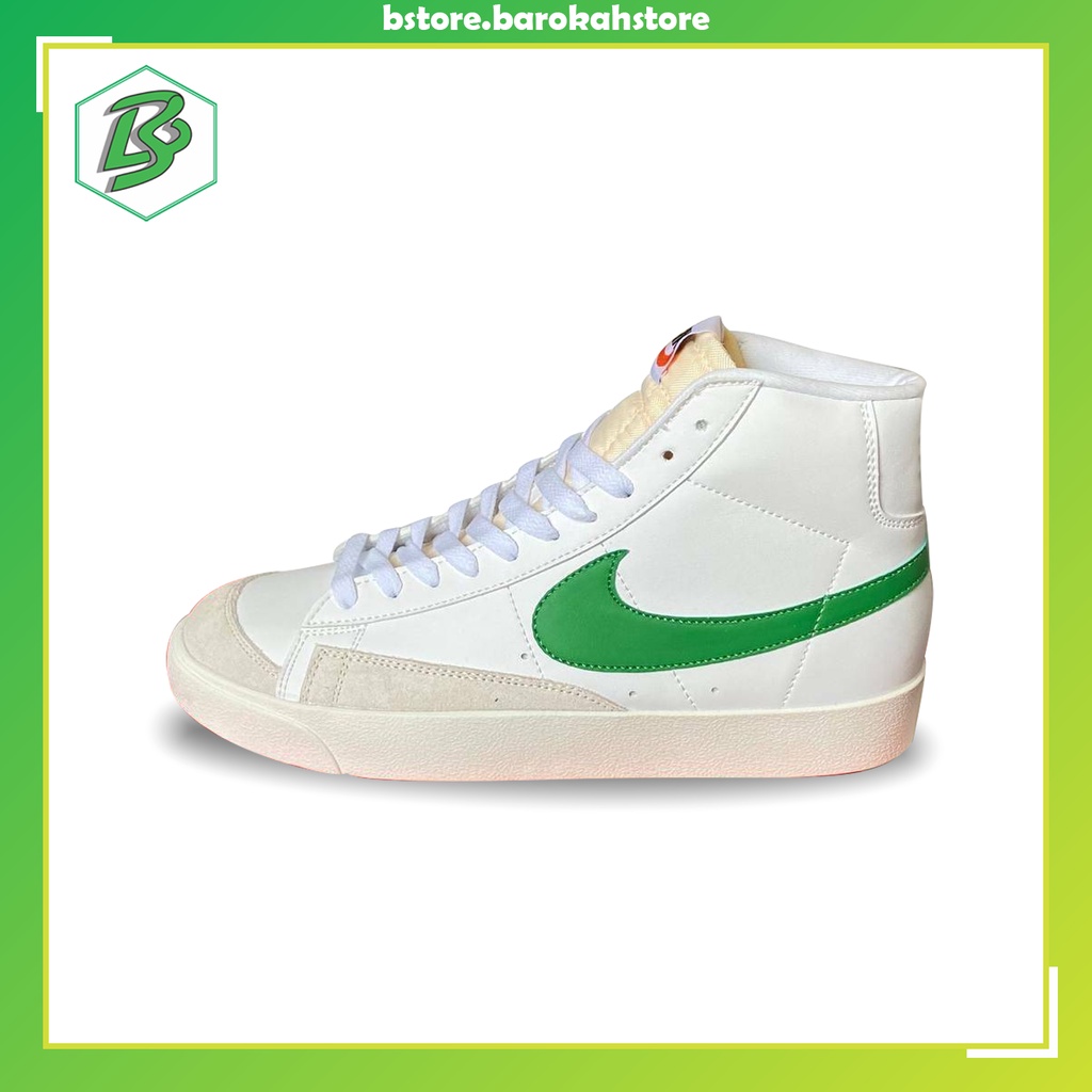 Sepatu Sneakers Nike Blazer Mid 77 Vintage White Pine Green BNIB Perfect Kicks Original