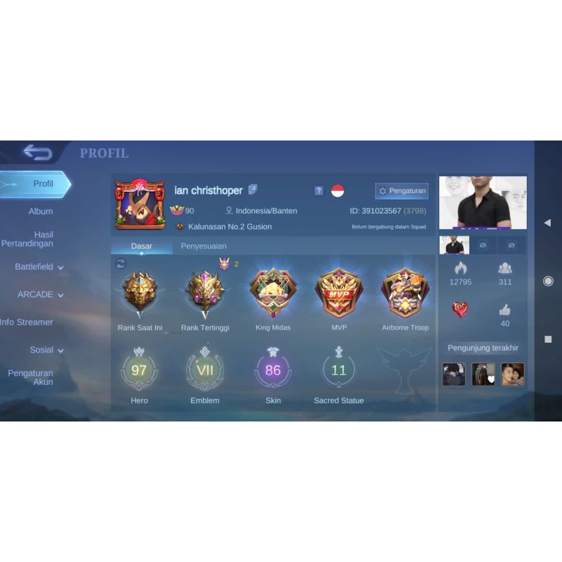 akun ml/ff random akun sultan semua aman