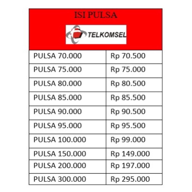 Isi Pulsa Telkomsel