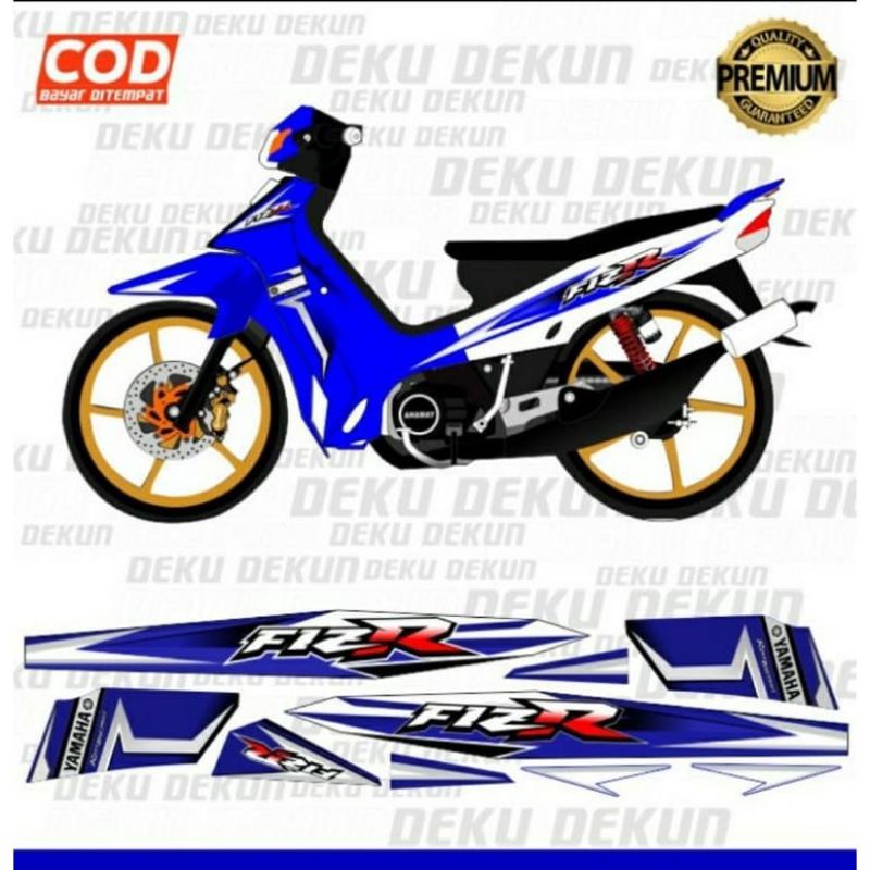 striping variasi f1zr biru putih / striping variasi f1z r / striping variasi fizr biru putih / strip
