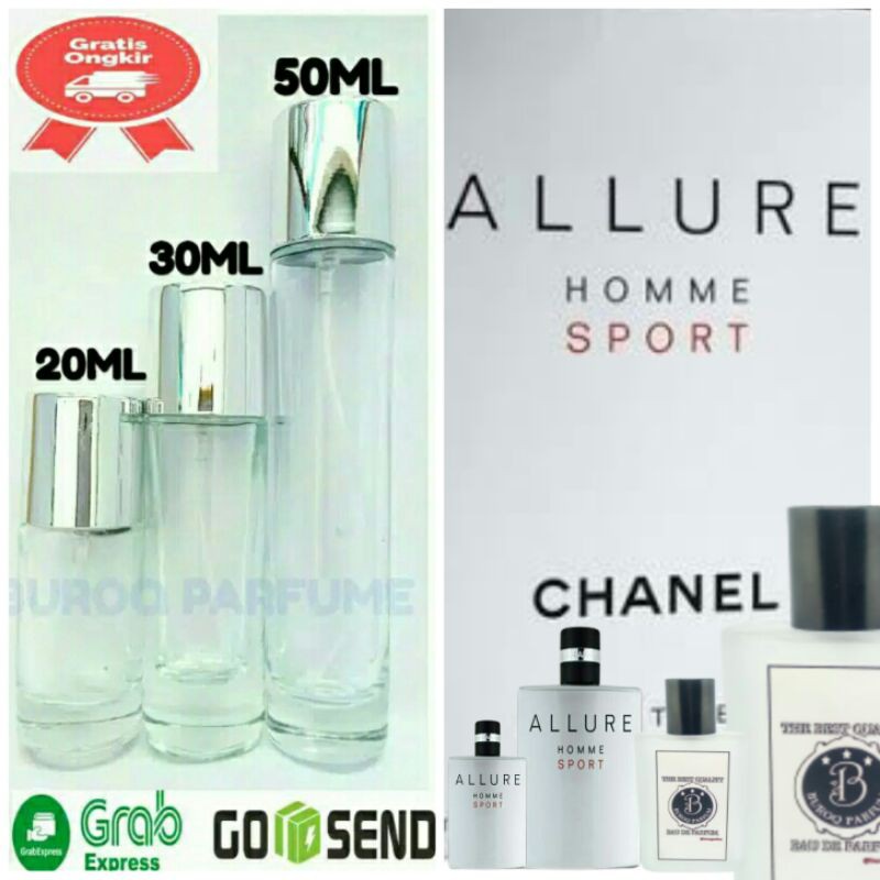 PARFUM ALUR / ALURE / ALLURE SPORT PARFUME PRIA KANTORAN WANGI SEGAR MASKULIN TAHAN LAMA -inspired- KUALITAS PREMIUM