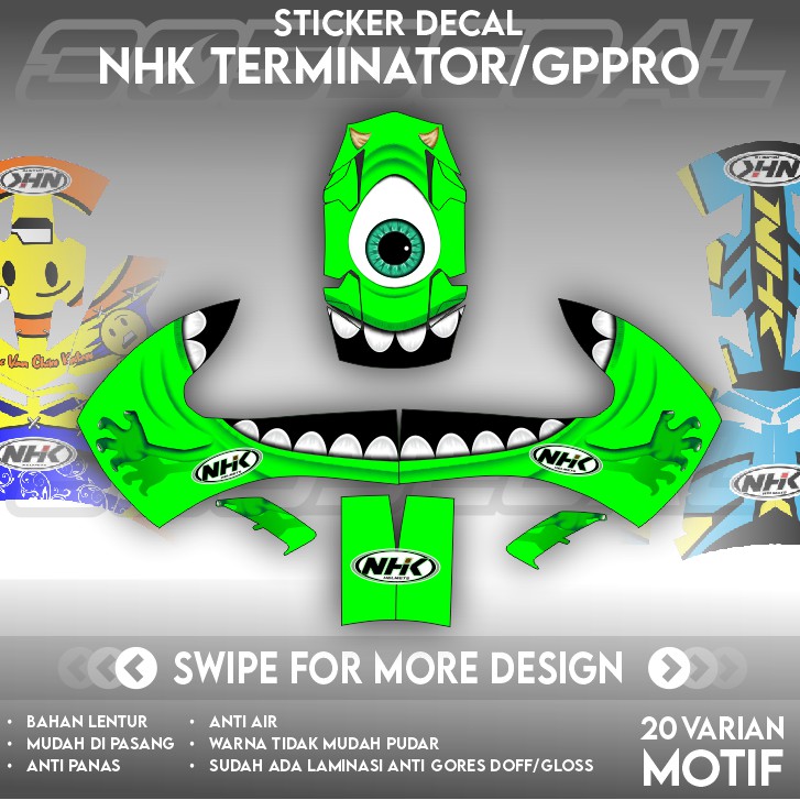 Sticker Decal Helm NHK TERMINATOR/GPPRO part 1 | decal helm | decal sticker