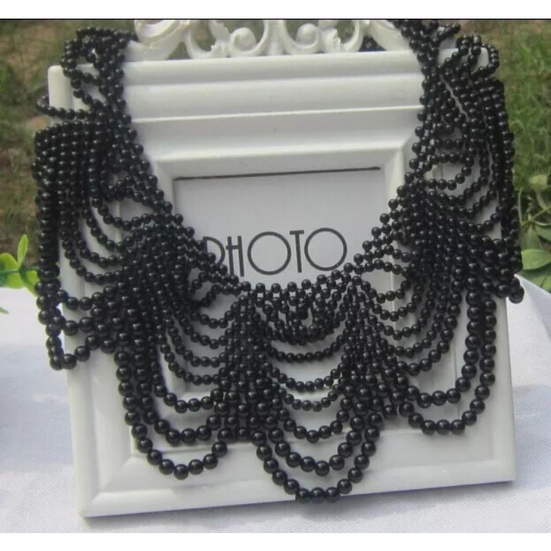 kalung kerah coker mutiara