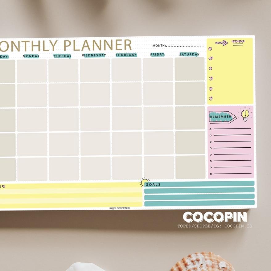 

COCOPIN Weekly Planner / Monthly Planner / Timetable / Jadwal Pelajaran Sekolah / Agenda / Schedule Board / Reward Chart / School Timetable / Ukuran A3+ / WIPE & CLEAN