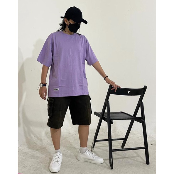 Oversized Plain T-shirt Lilac / Kaos Oversize Polos Lilac