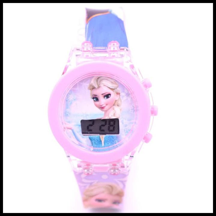 PRODUK TERBATAS JAM TANGAN ANAK PEREMPUAN MURAH KARAKTER LAMPU DIGITAL - Frozen