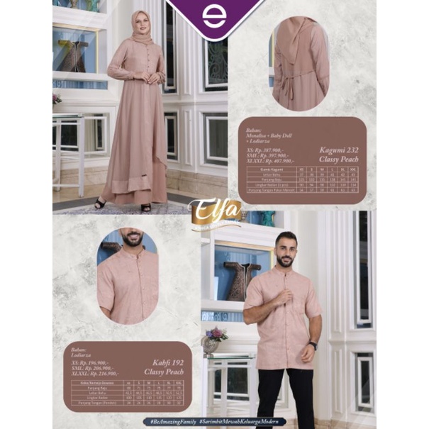 Sarimbit Kagumi Ethica 232 Classy Peach Sarimbit Terbaru Elfa 232 Classy Peach