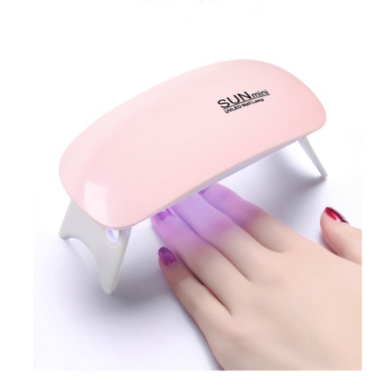 SunMiniUVLEDGel Polish Nail Dryer Lamp 6W (Pengering Kutek)FREECABLE