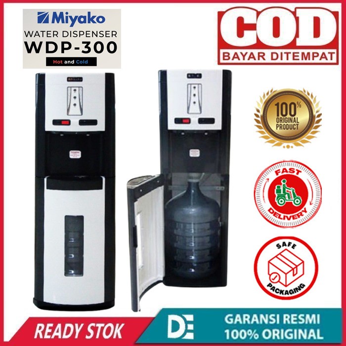 MIYAKO WDP300 / WDP 300 / WDP-300 DISPENSER GALON BAWAH  [HOT AND COLD] (GARANSI RESMI)