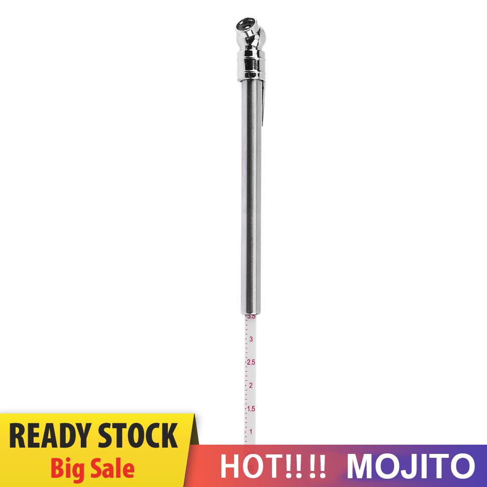 MOJITO Stainless Steel Pen Shaped Car Vehicle Tire Air Pressure Test Meter Gauge