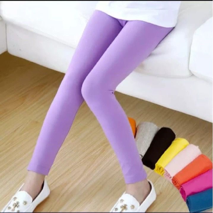 Celana legging anak Perempuan Celana Legging Polos 1-12 Tahun