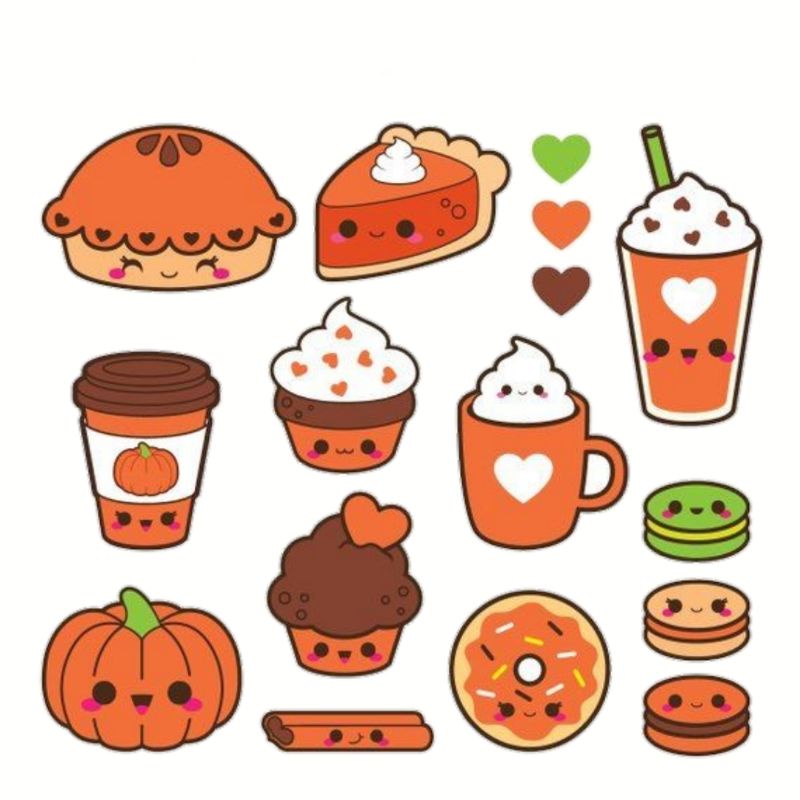 Kawaii food sticker