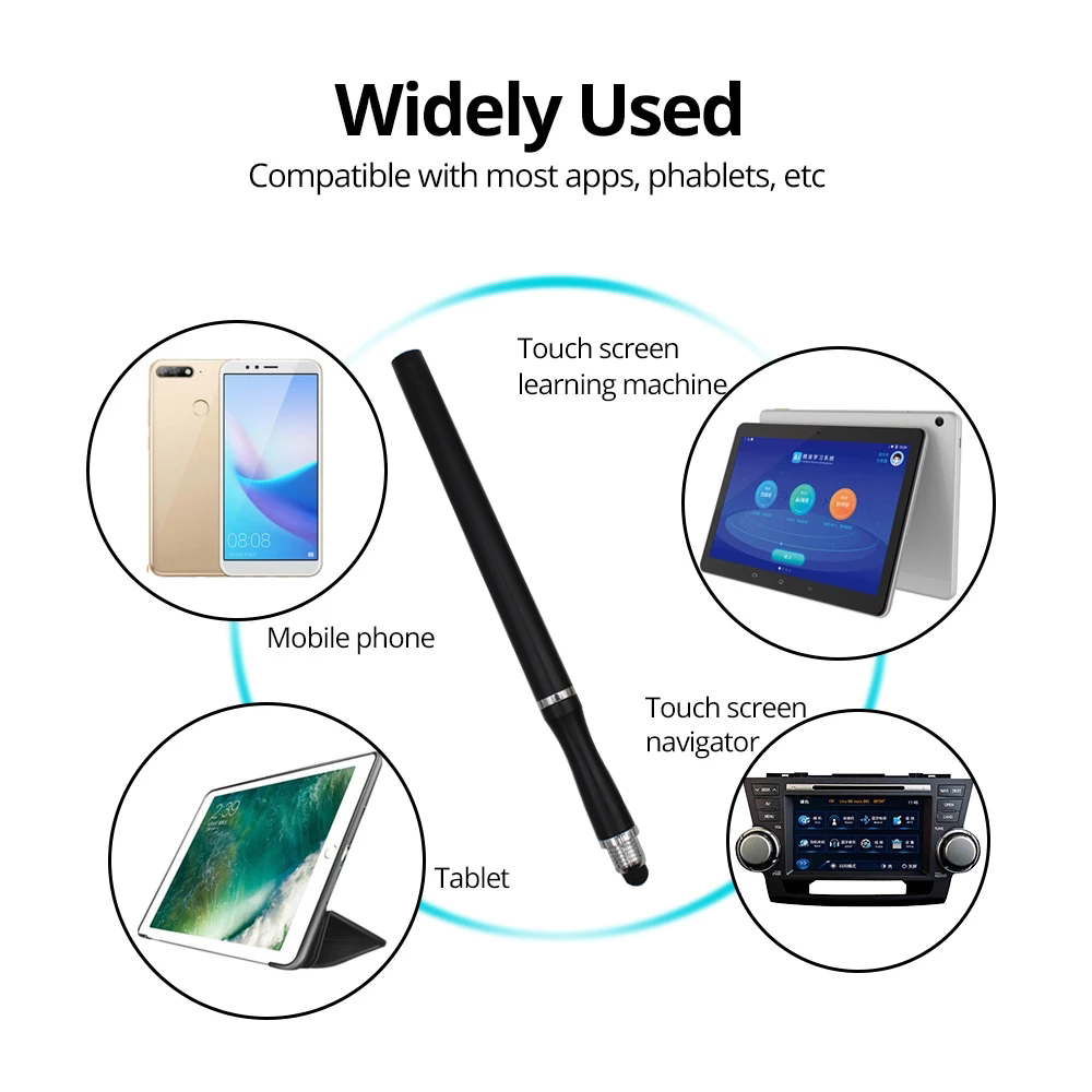 2 in 1 Capacitive Touchscreen stylus pen drawing Universal Stylush Pen Tablet Android Iphone Laptop