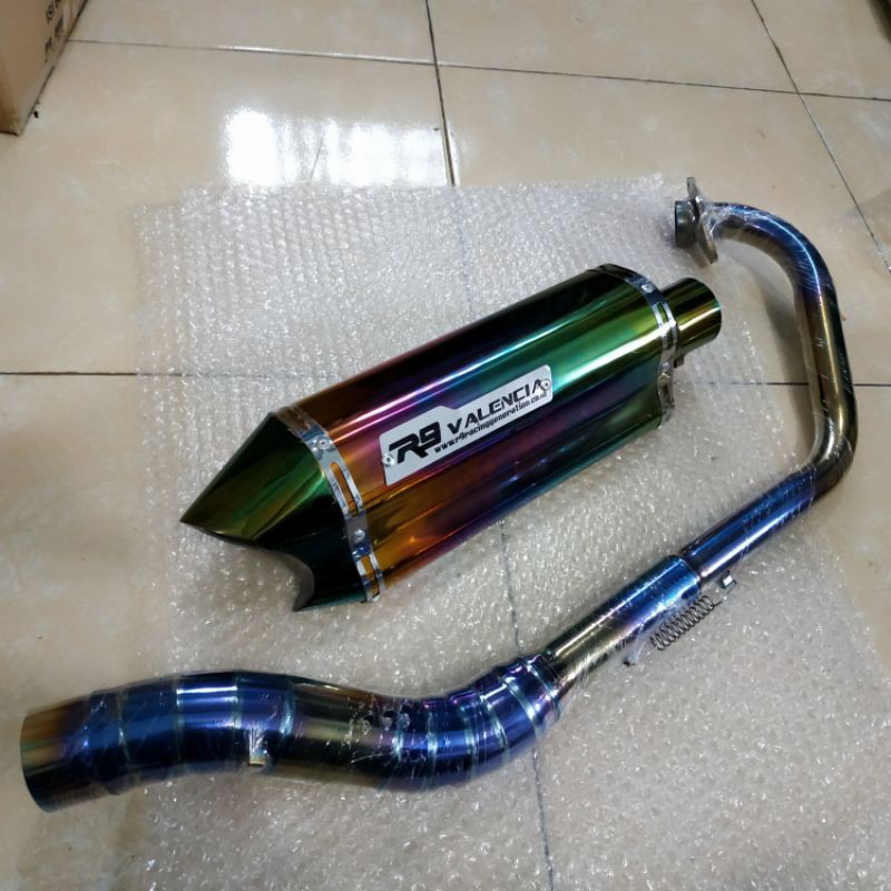 Knalpot R9 Valencia vixion R15 cbr150r cb new Gsx Fu byson tiger megapro Dll