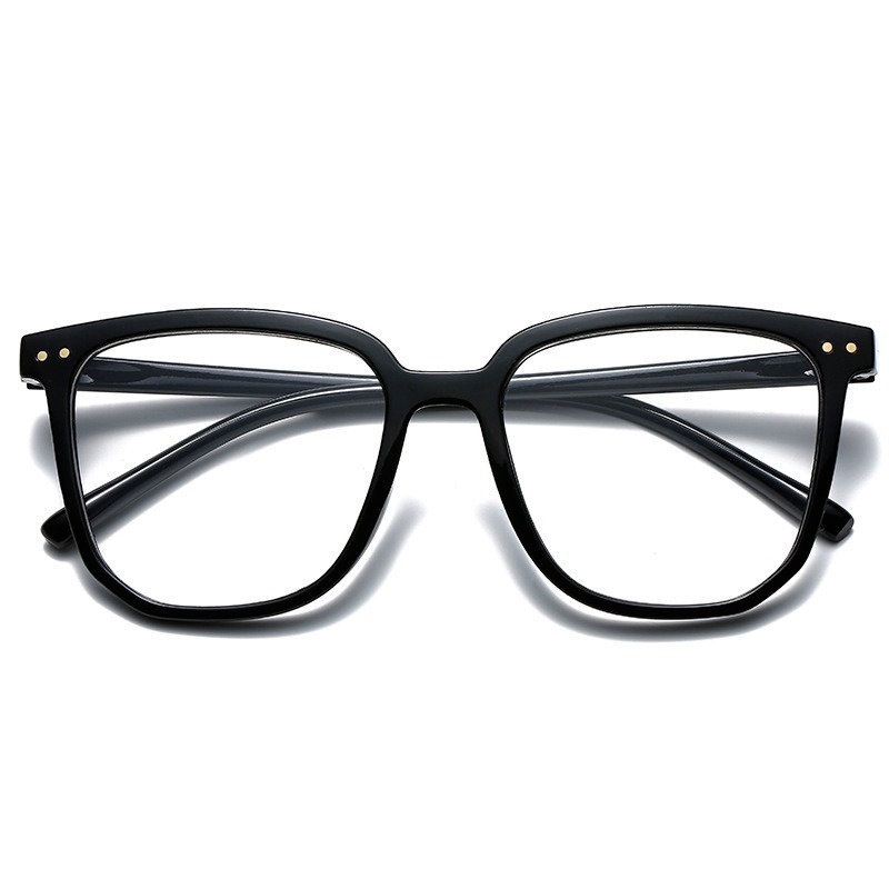 (YUZHU) COD Korea Fashion Style Oversized Square Clear Frame Kacamata Untuk Wanita Kacamata Anti Radiasi Wanita