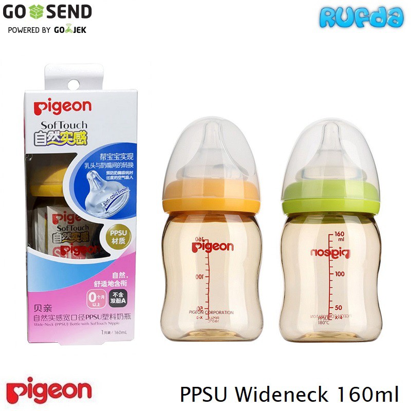 Pigeon PPSU 160ml Wideneck SofTouch Baby Bottle Botol Susu Bayi