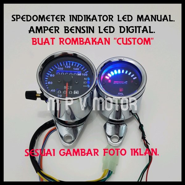 SPEDOMETER INDIKATOR LED-AMPER BENSIN DIGITAL LED