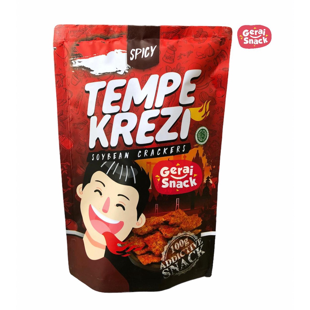 Keripik Tempe Krezi Crispy Khas Bandung Bumbu Tebal Renyah (100gr)